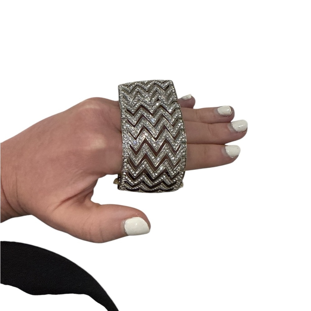 Rhinestone bracelet stretch cuff bangle bracelet
